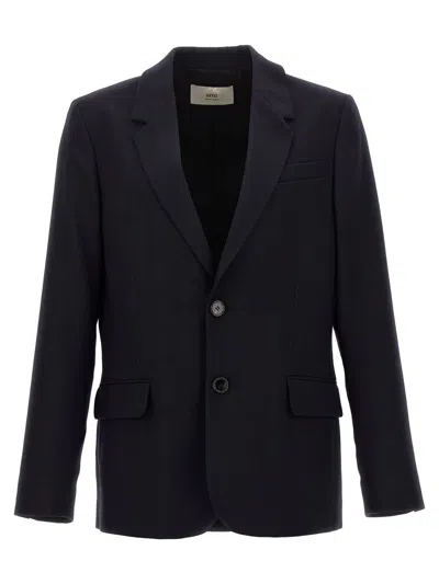 AMI ALEXANDRE MATTIUSSI AMI PARIS SINGLE-BREASTED WOOL BLAZER