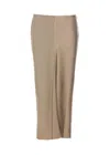 Ami Alexandre Mattiussi Two-tone High-waisted Midi Satin Skirt