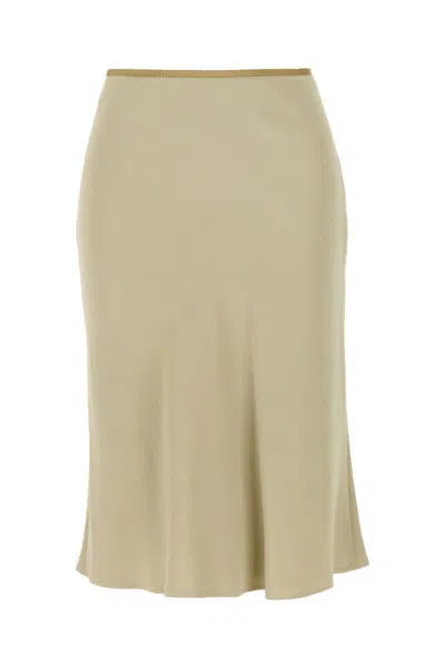 Ami Alexandre Mattiussi Sage Green Acetate Blend Skirt In 317