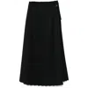 Ami Alexandre Mattiussi Ami Paris Twill Pleated Maxi Skirt In Multicolor