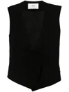 Ami Alexandre Mattiussi Ami Paris Wool Sleeveless Jacket In Black