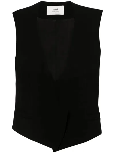 AMI ALEXANDRE MATTIUSSI AMI PARIS SLEEVELESS JACKET CLOTHING