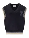 Ami Alexandre Mattiussi Ami Paris Sleeveless Ribbed Sweater In Blue