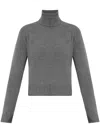 Ami Alexandre Mattiussi Ami High Neck Cashmere Blend Sweater In Gray