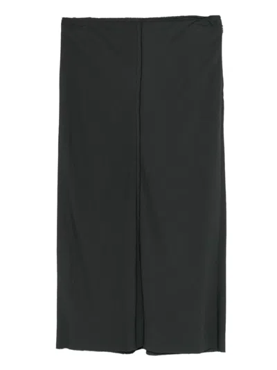 Ami Alexandre Mattiussi Ami Paris Slit Skirt In Black