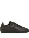 Ami Alexandre Mattiussi Black Smooth Leather Low Top Step Sneakers Black In Black