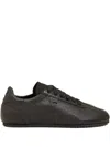Ami Alexandre Mattiussi Black Smooth Leather Low Top Step Sneakers Black In Black