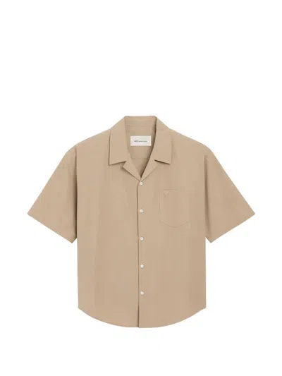 Ami Alexandre Mattiussi Ami Paris Ss Boxy Shirt In Brown