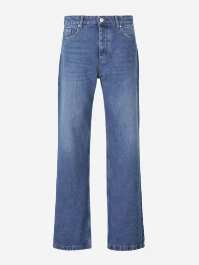 Ami Alexandre Mattiussi Ami Paris Straight Cotton Jeans In Blue
