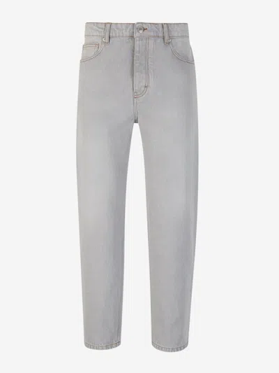 Ami Alexandre Mattiussi Ami Paris Straight Fit Javel Jeans In White