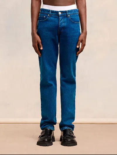 Ami Alexandre Mattiussi Ami Paris Straight Fit Jeans In Denim