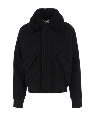 Ami Alexandre Mattiussi Ami Paris Straight Hem Long-sleeved Jacket In Black