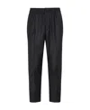 Ami Alexandre Mattiussi Ami Paris Straight-leg Striped Trousers In Black