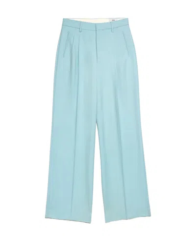 Ami Alexandre Mattiussi Ami Paris Straight-leg Tailored Trousers In Blue