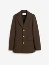 Ami Alexandre Mattiussi Ami Paris Straight Plain Jacket In Brown