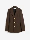 Ami Alexandre Mattiussi Ami Paris Straight Plain Jacket In Brown