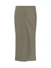 Ami Alexandre Mattiussi Ami Straight Skirt With Subtle Back Slit