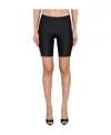 Ami Alexandre Mattiussi Ami Paris Stretch Elasticated Waistband Legging Shorts In Black