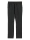 Ami Alexandre Mattiussi Black Wool Elasticated Waist Trousers Grey In Black
