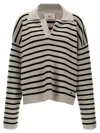 Ami Alexandre Mattiussi Biologic Cotton And Wool Sweater With Striped Motif