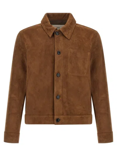AMI ALEXANDRE MATTIUSSI AMI PARIS SUEDE JACKET