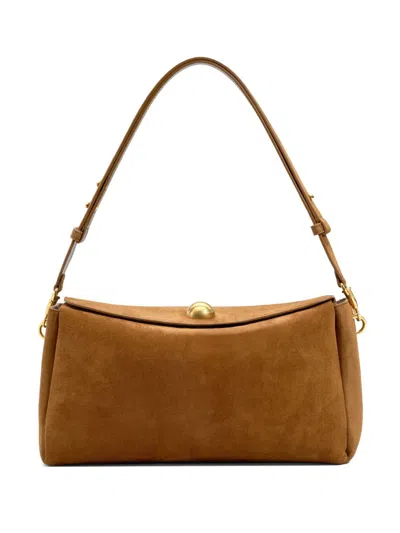 Ami Alexandre Mattiussi Ami Paris Suede Leather Shoulder Bag