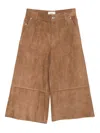Ami Alexandre Mattiussi Ami Paris Suede Leather Trousers In Brown