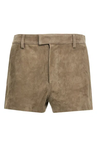 Ami Alexandre Mattiussi Ami Paris Women Suede Shorts In Black