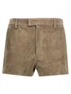 Ami Alexandre Mattiussi Ami Paris Women Suede Shorts In Black