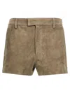 Ami Alexandre Mattiussi Ami Paris Women Suede Shorts In Black