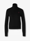 Ami Alexandre Mattiussi Ami Paris Women Ami De Coeur Turtleneck Sweater In Black