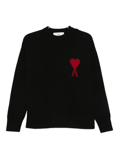 Ami Alexandre Mattiussi Ami Paris Sweater In Black