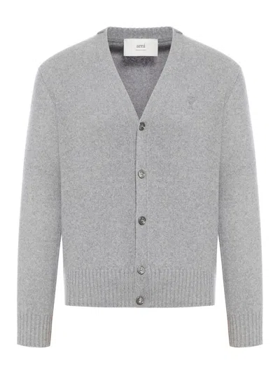 Ami Alexandre Mattiussi Ami Paris Sweater In Grey