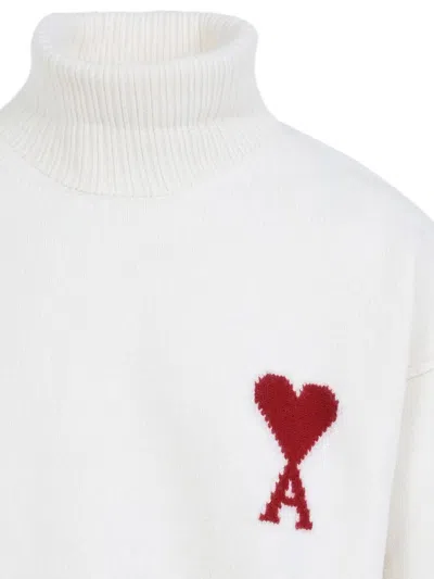 Ami Alexandre Mattiussi Ami Paris Sweater In White