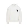 Ami Alexandre Mattiussi Ami Paris White Ami De Coeur Sweater Men In Neutral