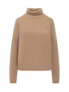 Ami Alexandre Mattiussi Ami Paris Logo Embroidered Turtleneck Jumper In Brown