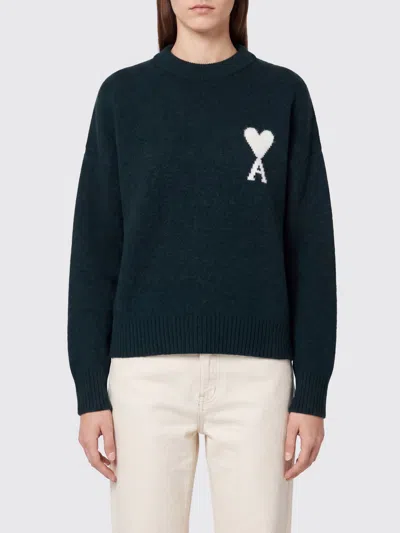 Ami Alexandre Mattiussi Ami Paris Sweater Woman Color Green