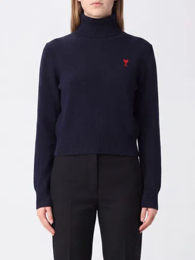 Ami Alexandre Mattiussi Ami Paris Sweater Woman Color Navy In Blue