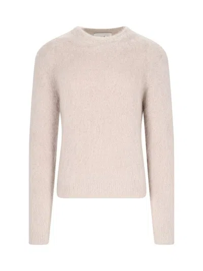 Ami Alexandre Mattiussi Ami Paris Sweaters In Beige