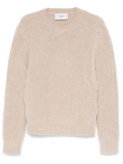 Ami Alexandre Mattiussi Ami Paris Sweaters In Beige