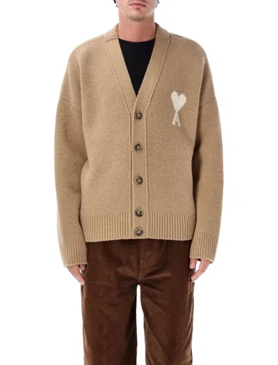 Ami Alexandre Mattiussi Ami Paris Sweaters In Brown