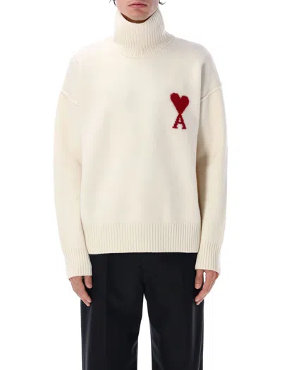 AMI ALEXANDRE MATTIUSSI AMI PARIS SWEATERS BEIGE