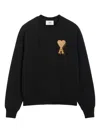 Ami Alexandre Mattiussi I De Coeur Patch Crewneck Sweatshirt In Black
