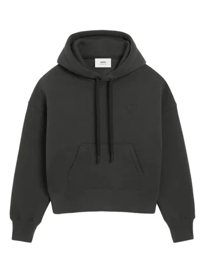 Ami Alexandre Mattiussi Ami Paris Hooded Sweatshirt Logo In Black