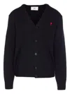 Ami Alexandre Mattiussi Ami Classic V-neck Cardigan With Button-down Front In Blue
