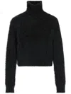 Ami Alexandre Mattiussi Brushed-effect Cotton Jumper In Black
