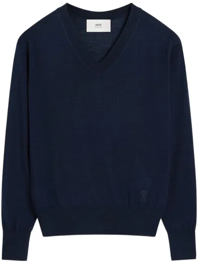 Ami Alexandre Mattiussi Ami Paris Sweaters In Blue
