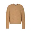 Ami Alexandre Mattiussi Alpaca And Wool Blend Long Sleeve Sweater In Brown