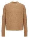 Ami Alexandre Mattiussi Ami Paris Crew Neck Sweater With Logo In Brown