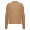 Ami Alexandre Mattiussi Ami Paris Crew Neck Sweater With Logo In Brown